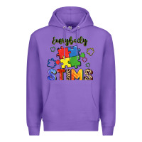 Purple Everybody stims Premium Hoodie - FaDigitalArtStudio