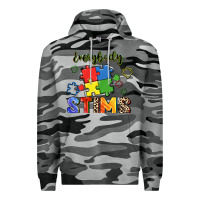 Slate Camo Everybody stims Premium Hoodie - FaDigitalArtStudio
