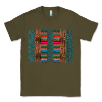 Army Green sunflower serape brush stroke Classic Tee - Artiststas