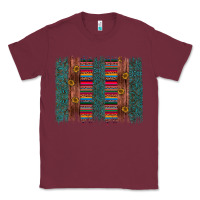 Burgundy sunflower serape brush stroke Classic Tee - Artiststas