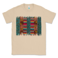 Mushroom sunflower serape brush stroke Classic Tee - Artiststas