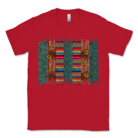 Red sunflower serape brush stroke Classic Tee - Artiststas