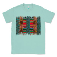 Seafoam sunflower serape brush stroke Classic Tee - Artiststas