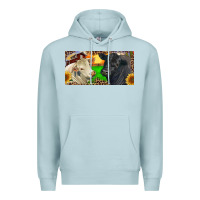 Blue Mist Charolais Bull And Black Angus Bull With Farm Premium Hoodie - RanaPortraitStore