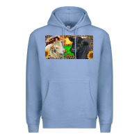 Colony Blue Charolais Bull And Black Angus Bull With Farm Premium Hoodie - RanaPortraitStore