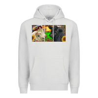 Dove Grey Charolais Bull And Black Angus Bull With Farm Premium Hoodie - RanaPortraitStore