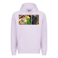 Lilac Charolais Bull And Black Angus Bull With Farm Premium Hoodie - RanaPortraitStore