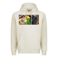 Oatmeal Heather Charolais Bull And Black Angus Bull With Farm Premium Hoodie - RanaPortraitStore