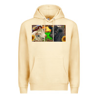 Pina Colada Charolais Bull And Black Angus Bull With Farm Premium Hoodie - RanaPortraitStore