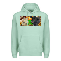 Seafoam Charolais Bull And Black Angus Bull With Farm Premium Hoodie - RanaPortraitStore