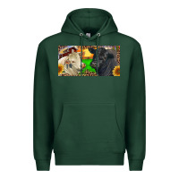 Sports Green Charolais Bull And Black Angus Bull With Farm Premium Hoodie - RanaPortraitStore