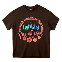Chocolate Brown making memories together family vacation 2024 Heavy Core Tee - MaliasSmallBusiness