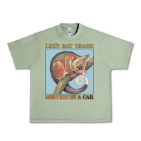 Oil Green Let's Eat Trash & Get Hit By A Car Urban Heavy Tee - Bettercallsaul