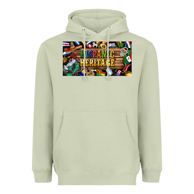 Hispanic Heritage License Plate Heavyweight Hoodie by BundleAndBundleShop | Teevron