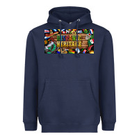 Navy hispanic heritage license plate Heavyweight Hoodie - BundleAndBundleShop