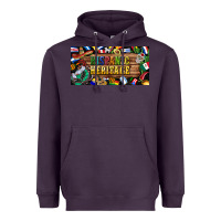 Plum hispanic heritage license plate Heavyweight Hoodie - BundleAndBundleShop