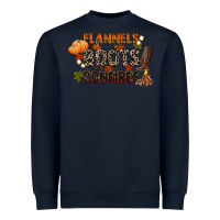 Navy flannels boots and bonfires Heavyweight Sweatshirt - CowGirlArtShop