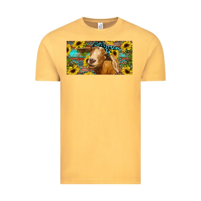 Goat With Sunflowers And Leopard Vintage Tee by RanaPortraitStore | Teevron