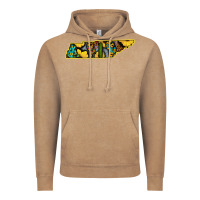Vintage Coffee Western Tenessee Map Sunflower Pattern Vintage Hoodie - Bettercallsaul