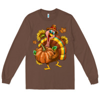 Chestnut Thanksgiving Turkey Long Sleeve Tee - texasbilliewilder