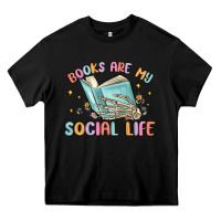 Black books are my social life Heavy Core Tee - MaliasSmallBusiness