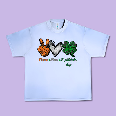 Peace Love St Patrick's Day Urban Heavy Tee Designed By Bettercallsaul