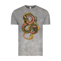 Cloud Rock green and yellow dragon Vintage Tee - RanaPortraitStore