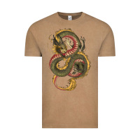 Vintage Coffee green and yellow dragon Vintage Tee - RanaPortraitStore