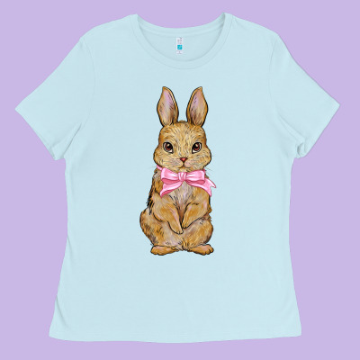 Easter Rabbit Ladies Tee Designed By Nancycooperartshop