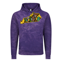 Cloud Purple Kentucky Map Western Sunflower Pattern Vintage Hoodie - Bettercallsaul