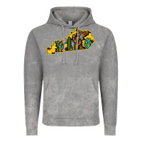 Cloud Rock Kentucky Map Western Sunflower Pattern Vintage Hoodie - Bettercallsaul
