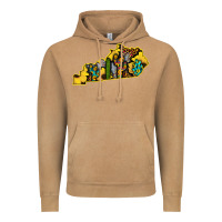 Vintage Camel Kentucky Map Western Sunflower Pattern Vintage Hoodie - Bettercallsaul