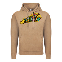 Vintage Coffee Kentucky Map Western Sunflower Pattern Vintage Hoodie - Bettercallsaul