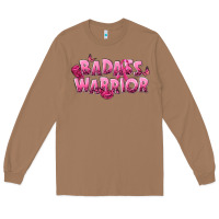 Toasted Coconut Badass warrior Breast Cancer Long Sleeve Tee - NancyCooperArtShop