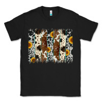 Black sunflower cowhide brush stroke Classic Tee - Artiststas
