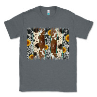 Charcoal Heather sunflower cowhide brush stroke Classic Tee - Artiststas
