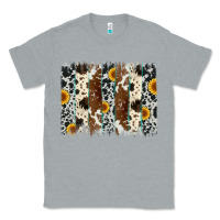 Heather Grey sunflower cowhide brush stroke Classic Tee - Artiststas