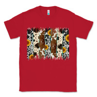 Red sunflower cowhide brush stroke Classic Tee - Artiststas