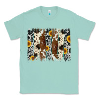 Seafoam sunflower cowhide brush stroke Classic Tee - Artiststas