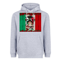 Heather Grey mexican messy bun mamacita Heavyweight Hoodie - BundleAndBundleShop