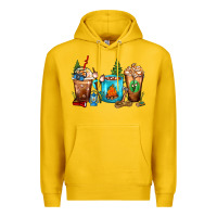 Lemon Camping Coffee Cups Premium Hoodie - FaDigitalArtStudio