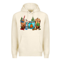 Tofu Camping Coffee Cups Premium Hoodie - FaDigitalArtStudio