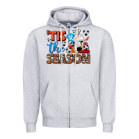 Heather Grey tis the season  soccer  frappe coffee Zipper Hoodie - FaDigitalArtStudio