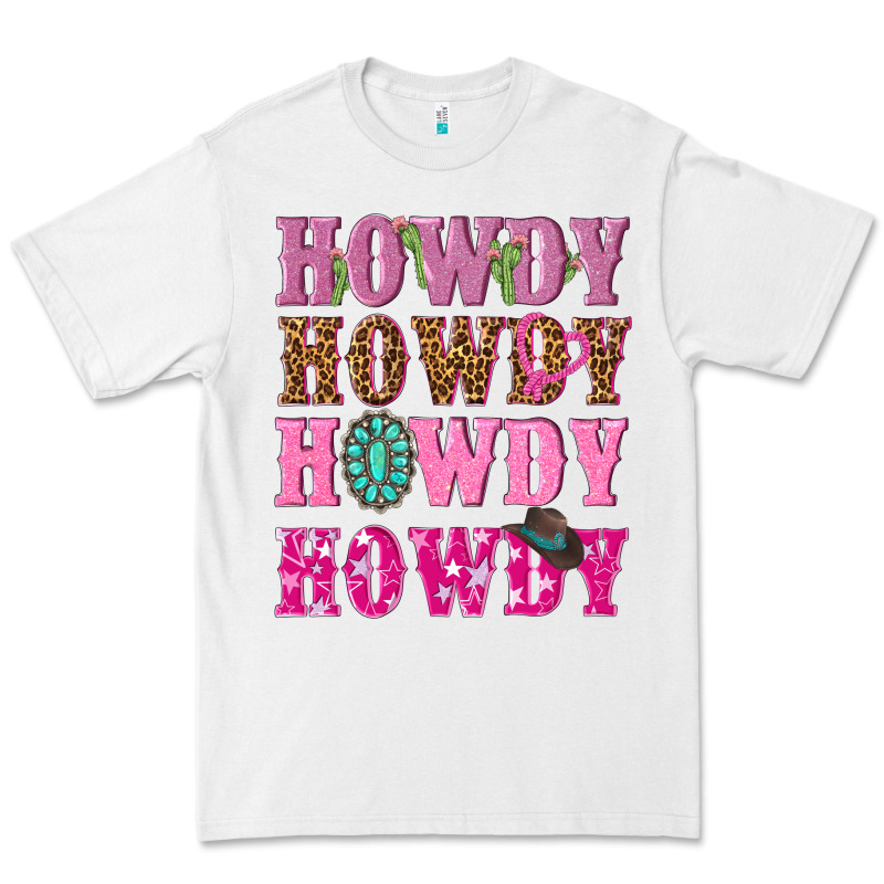 Pink Howdy Howdy Howdy Premium Tee by NancyCooperArtShop | Teevron