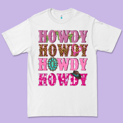 Pink Howdy Howdy Howdy Premium Tee Designed By Nancycooperartshop