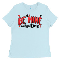 Baby Blue be mine valentine Ladies Tee - MaliasSmallBusiness