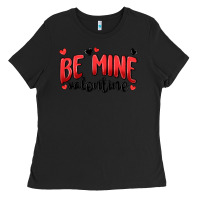 Black be mine valentine Ladies Tee - MaliasSmallBusiness