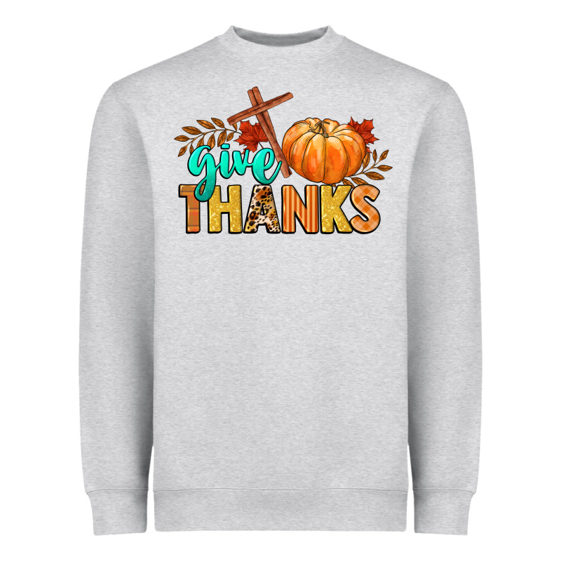 Give Thanks Heavyweight Sweatshirt by CowGirlArtShop | Teevron