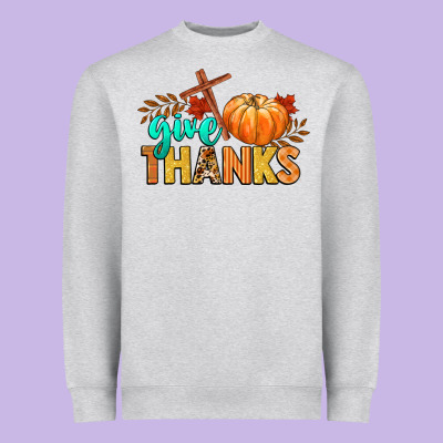 Give Thanks Heavyweight Sweatshirt Designed By Cowgirlartshop