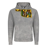 Cloud Rock Western Oklahoma Map Sunflower Pattern Vintage Hoodie - Bettercallsaul